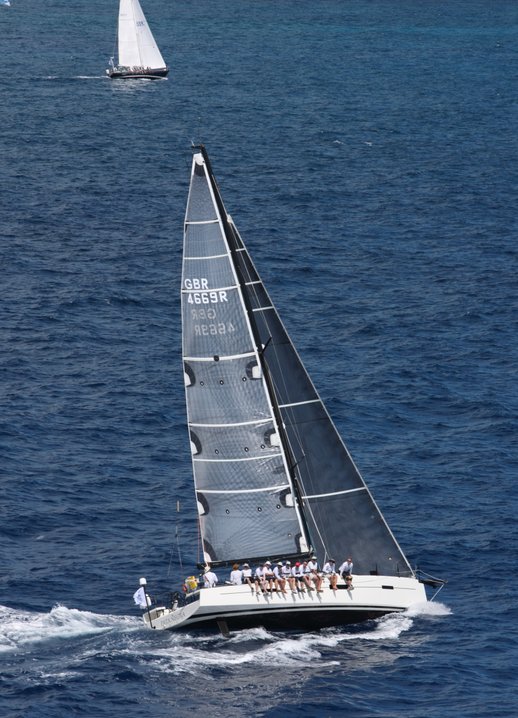 Picture of Pata Negra Lombard 46 racing yacht in the carribean racing